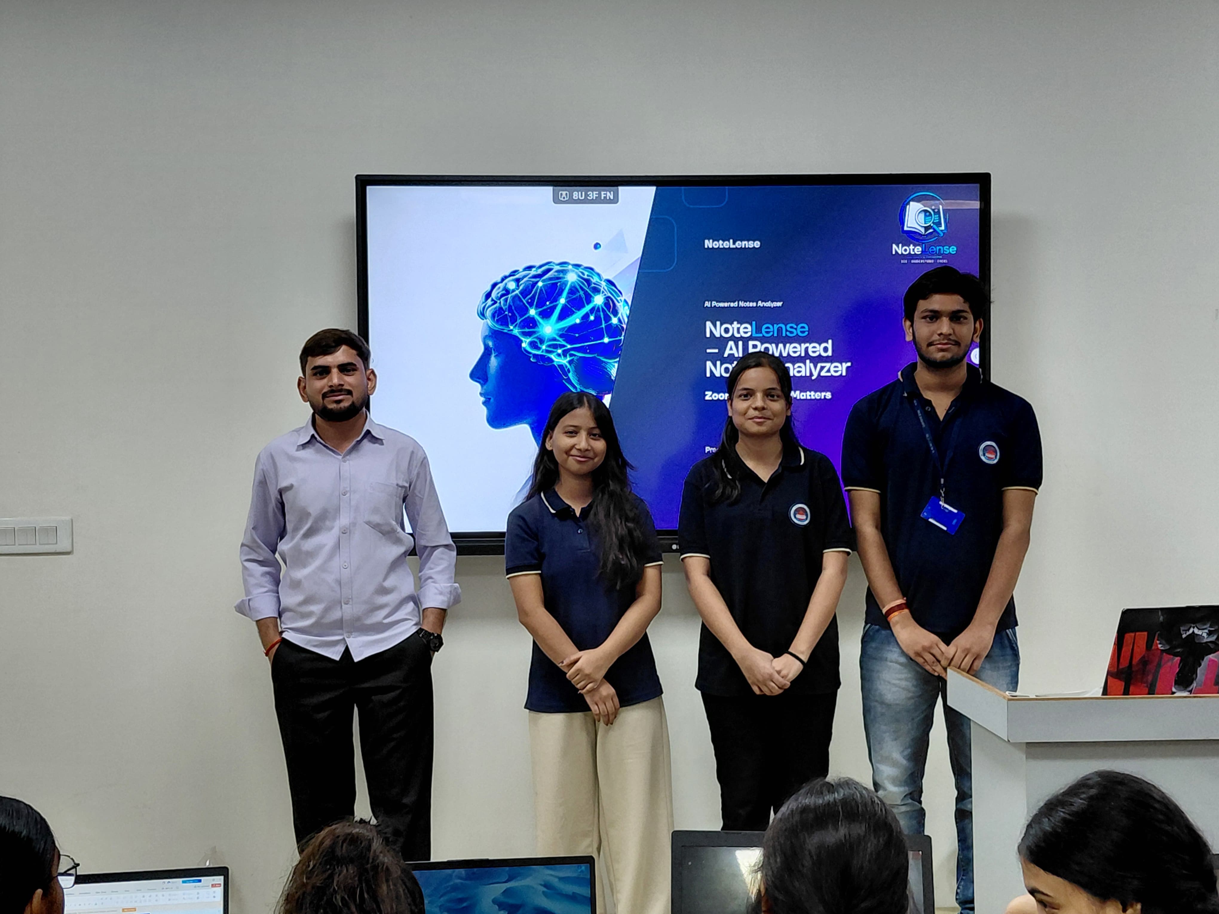 NoteLense AI project presentation team